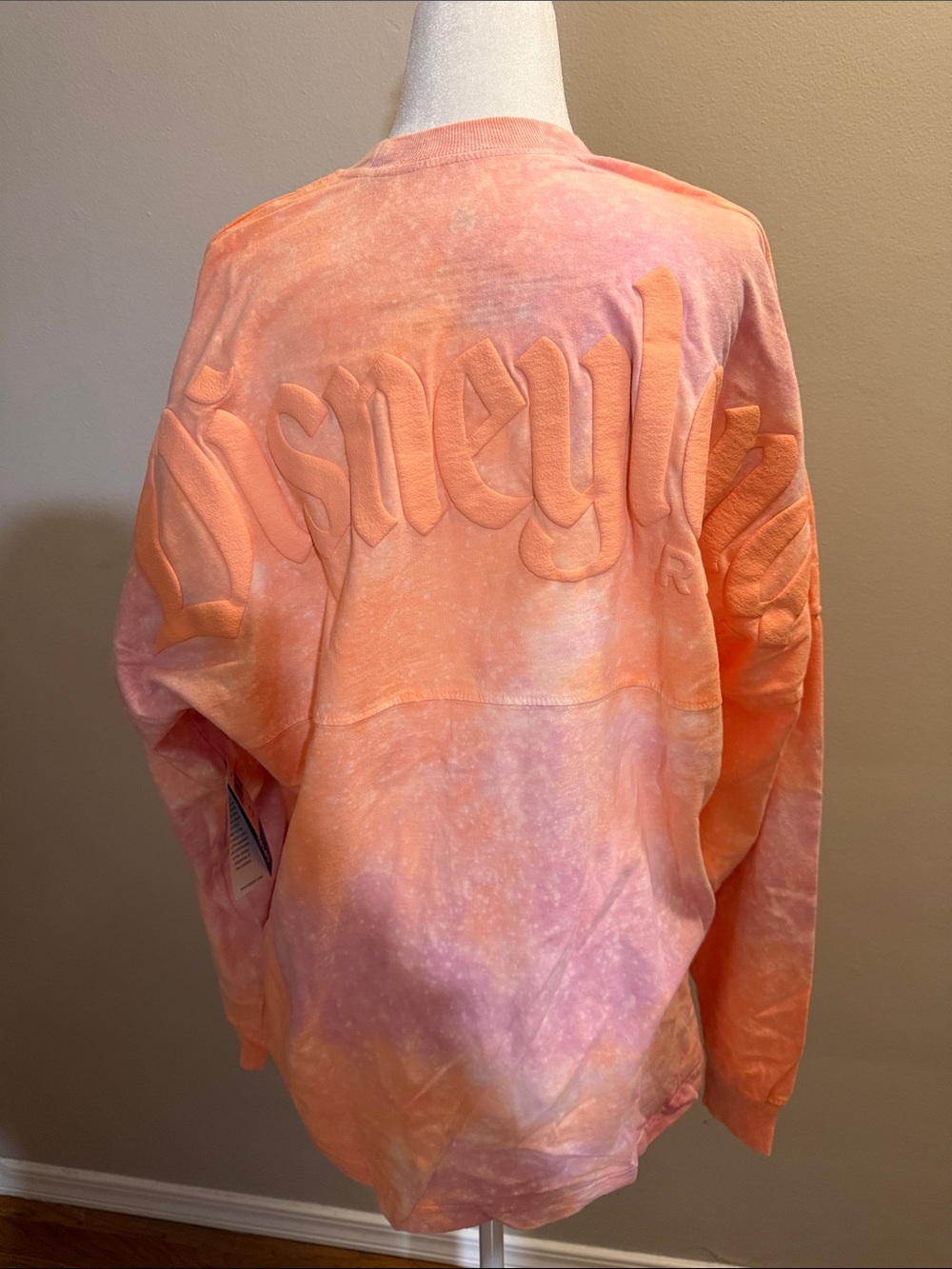 Disney Tie-Dye Peach Graphic Spirit Jersey Top